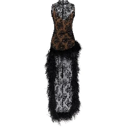 Black Polyester Short Dress