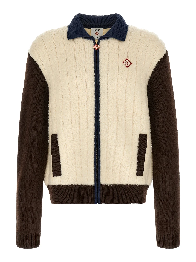 Multicolor Wool Full-Length Jacket