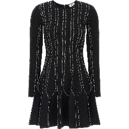Black Viscose Short Dress