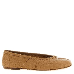Beige Lamb Leather Ballet Flats