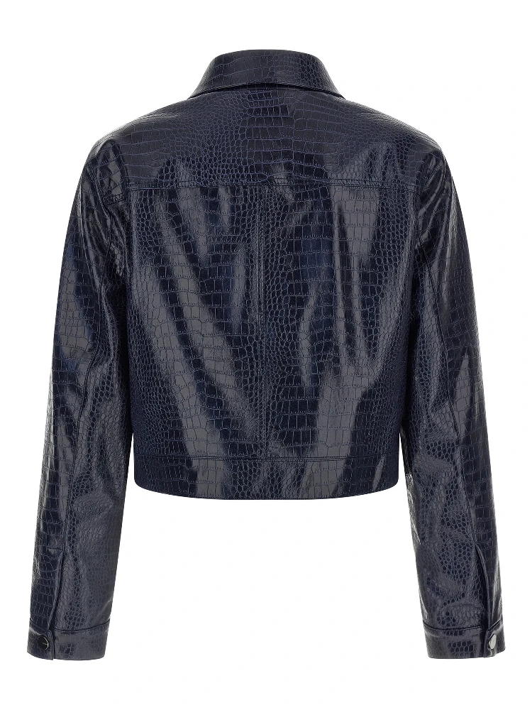 Blue Viscose Leather Jacket alternative