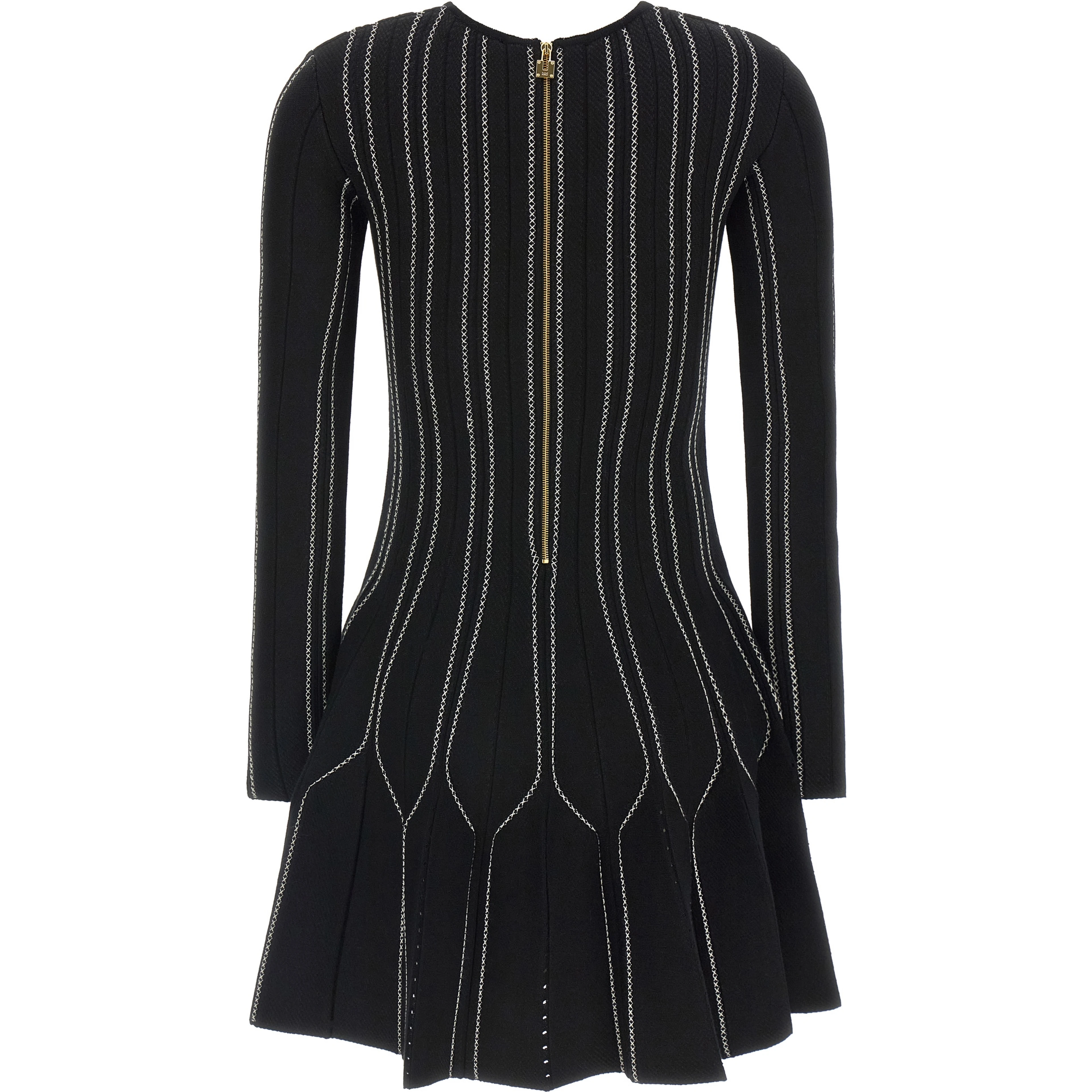 Black Viscose Short Dress