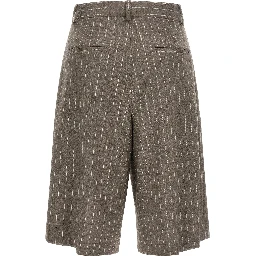Brown Virgin Wool Bermuda Shorts