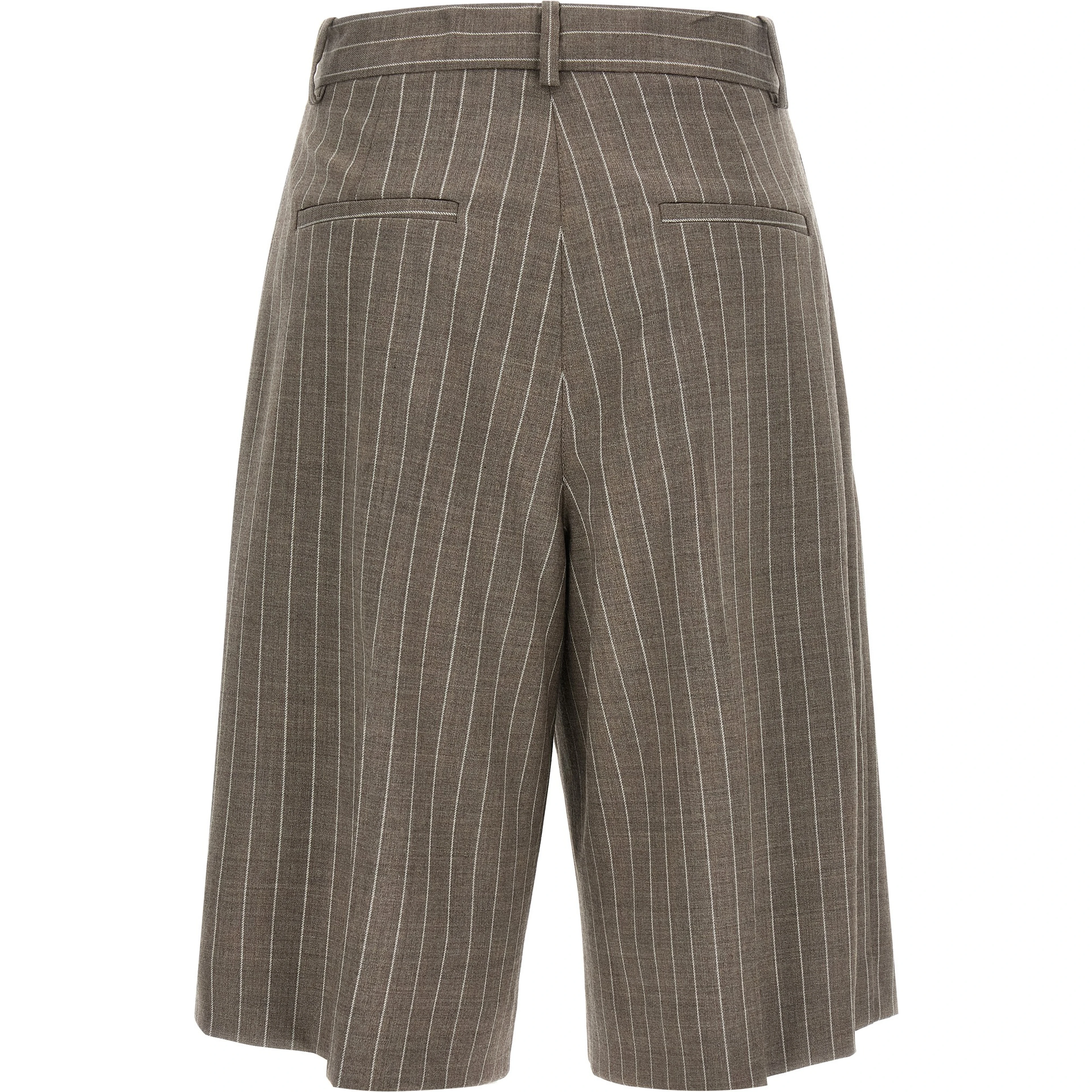 Brown Virgin Wool Bermuda Shorts