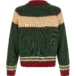 Bicolor Cotton Cardigan
