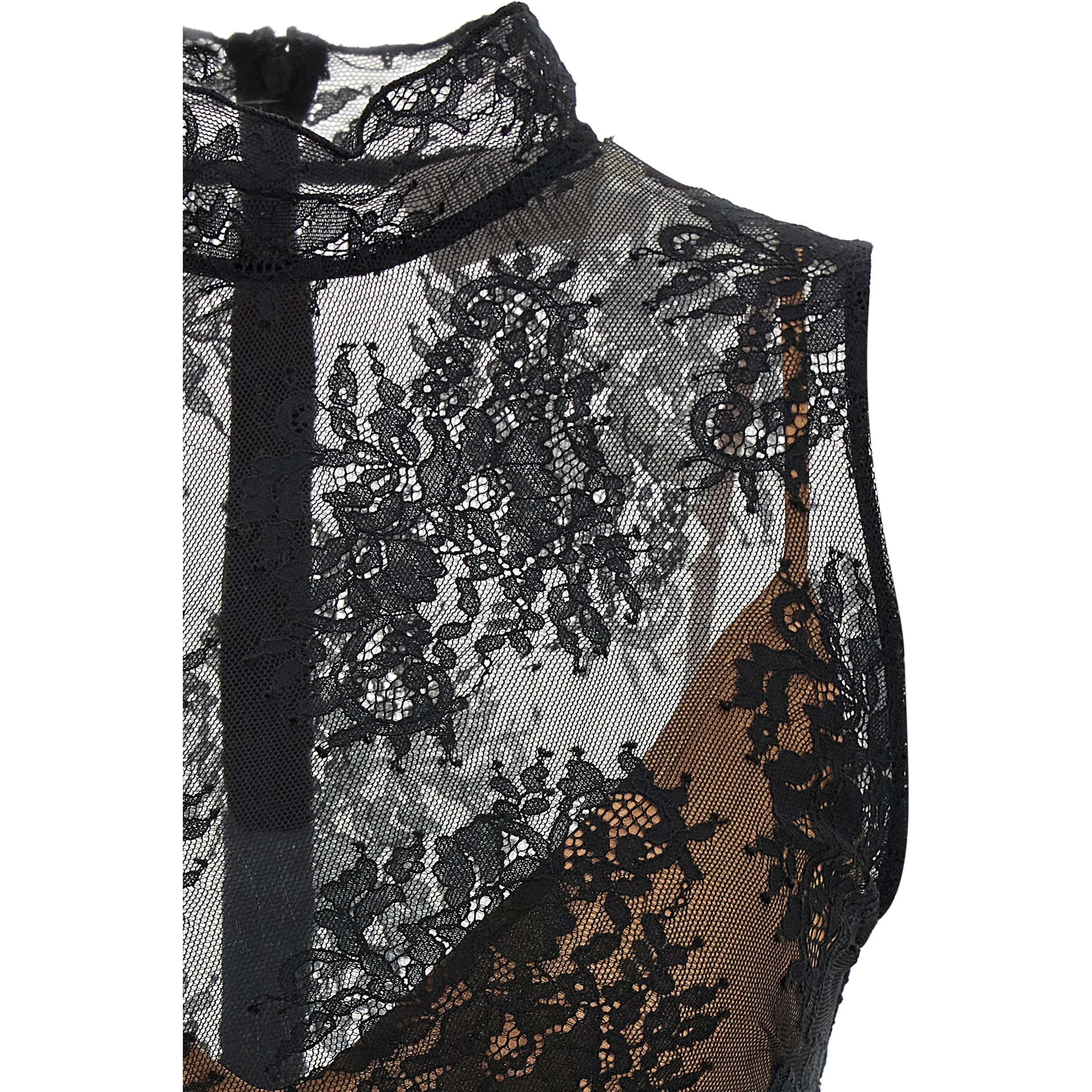 Black Polyester Short Dress