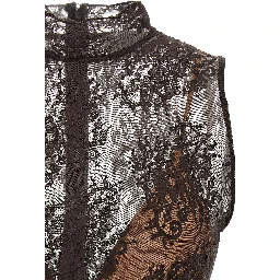 Black Polyester Short Dress