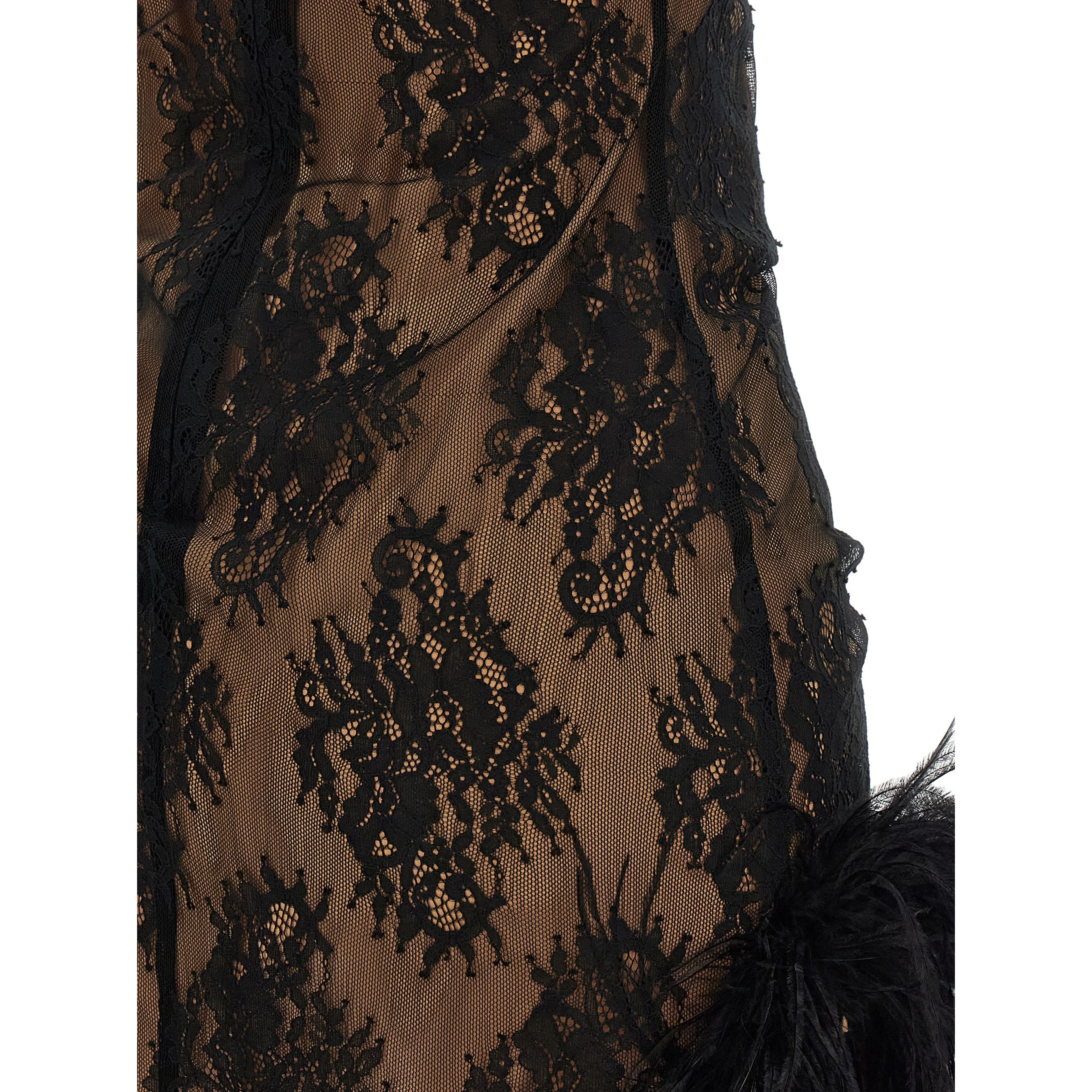 Black Polyester Short Dress