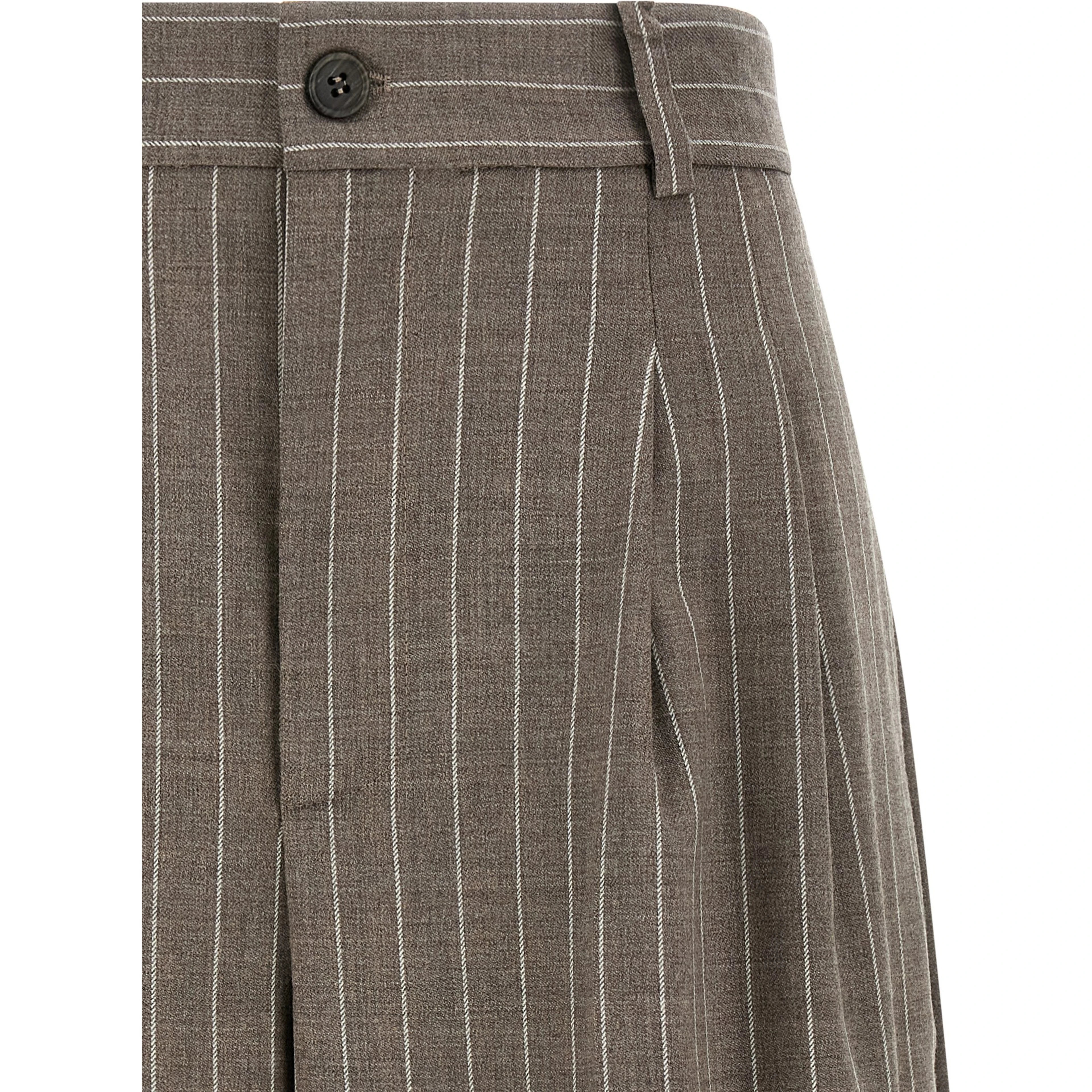 Brown Virgin Wool Bermuda Shorts