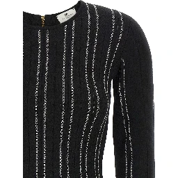 Black Viscose Short Dress