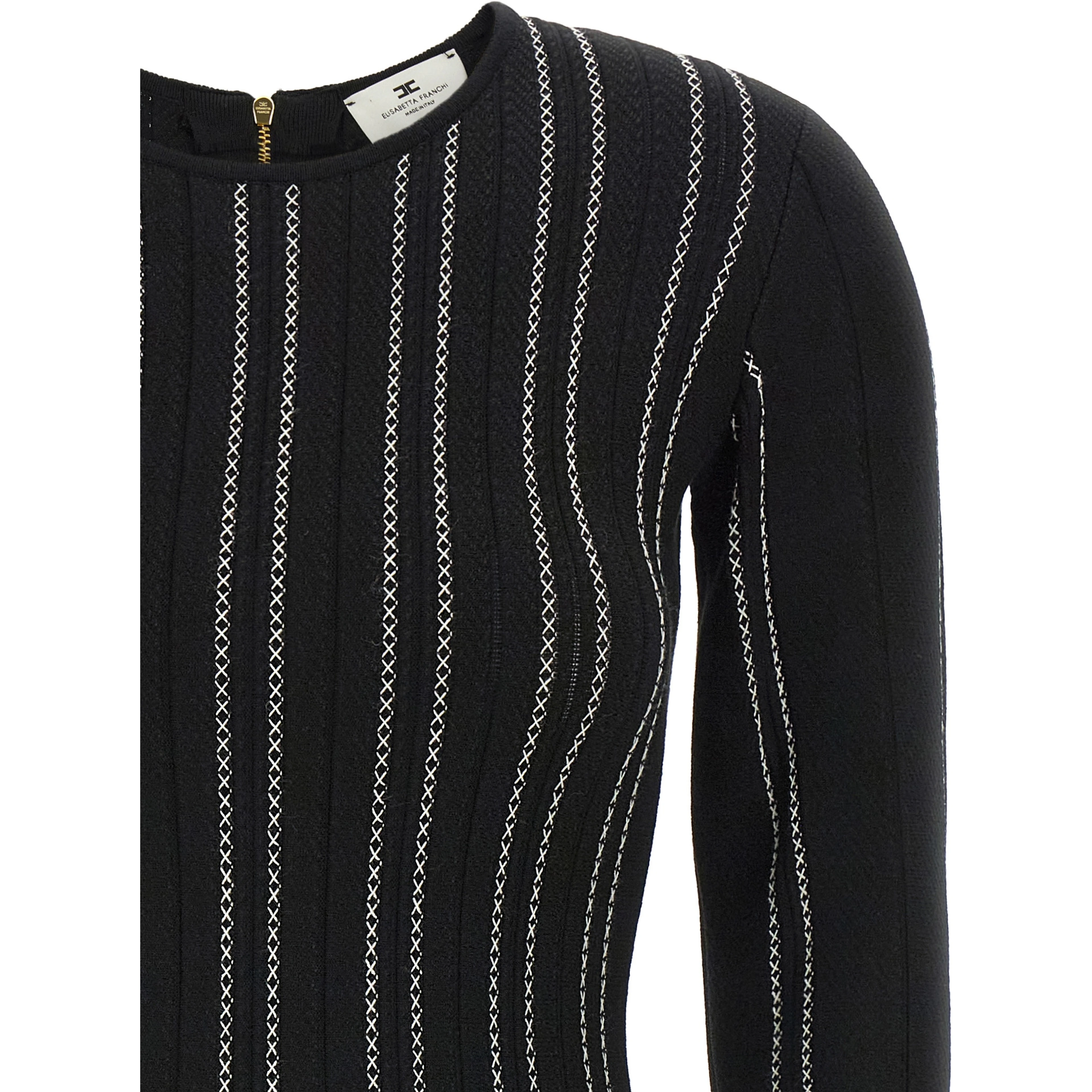 Black Viscose Short Dress