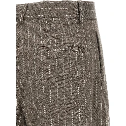 Brown Virgin Wool Bermuda Shorts