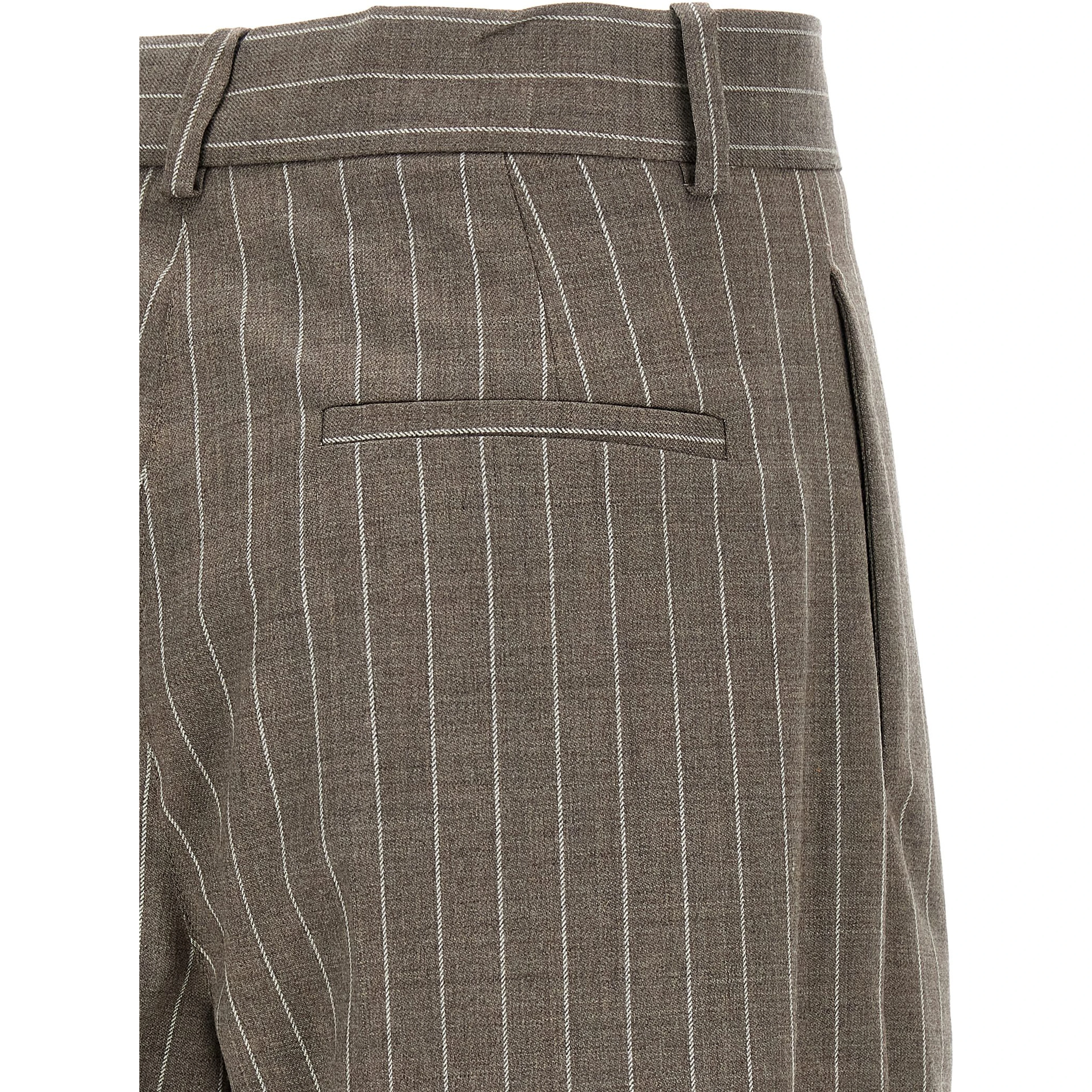 Brown Virgin Wool Bermuda Shorts
