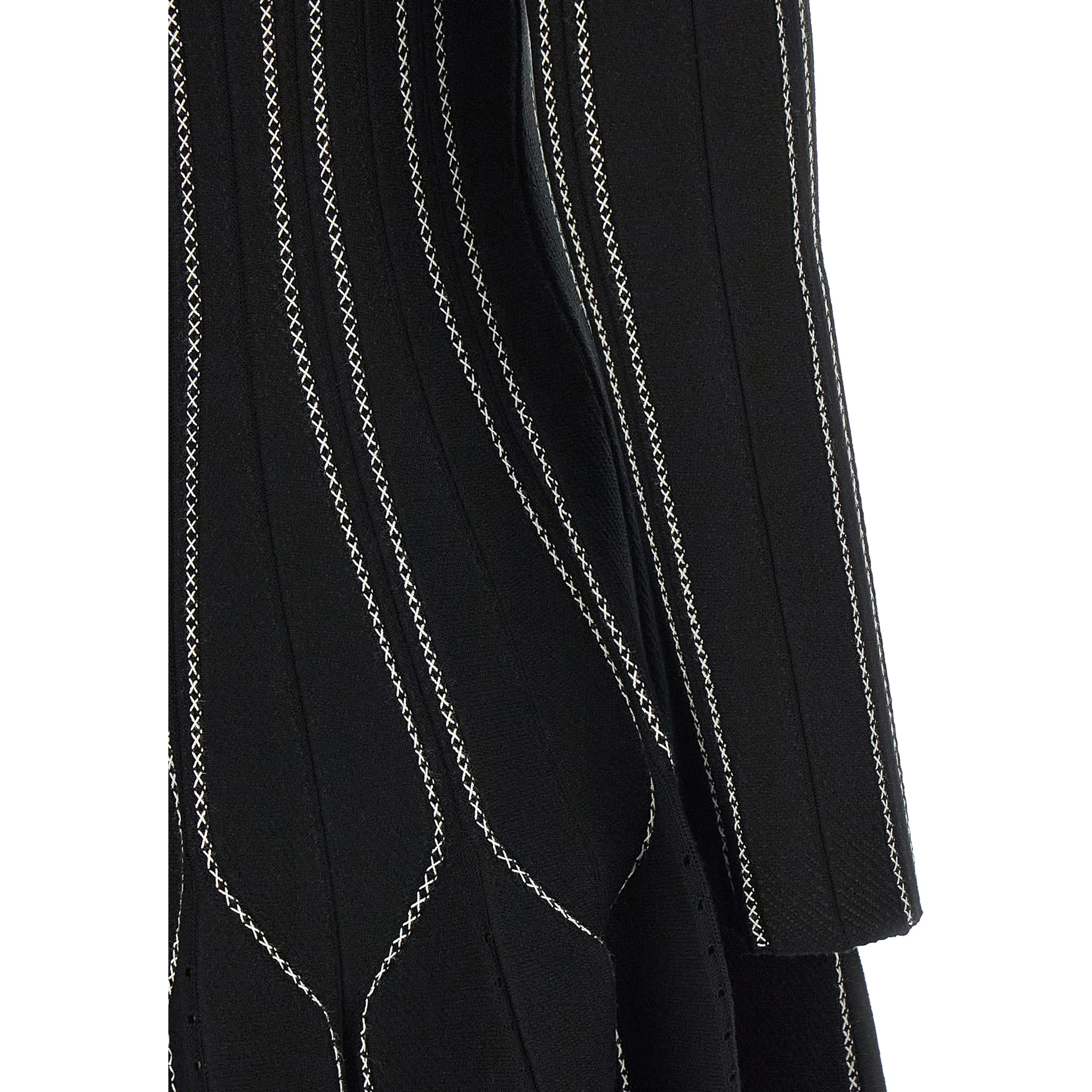 Black Viscose Short Dress
