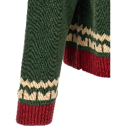 Bicolor Cotton Cardigan