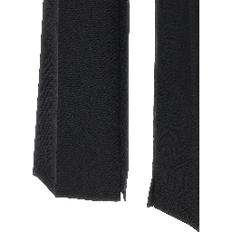 Black Virgin Wool Flared Pants