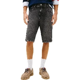 Black Recycled Cotton Bermuda Shorts