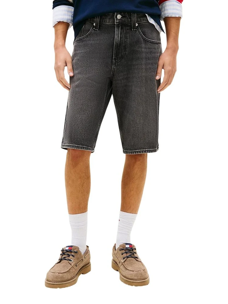 Black Recycled Cotton Bermuda Shorts