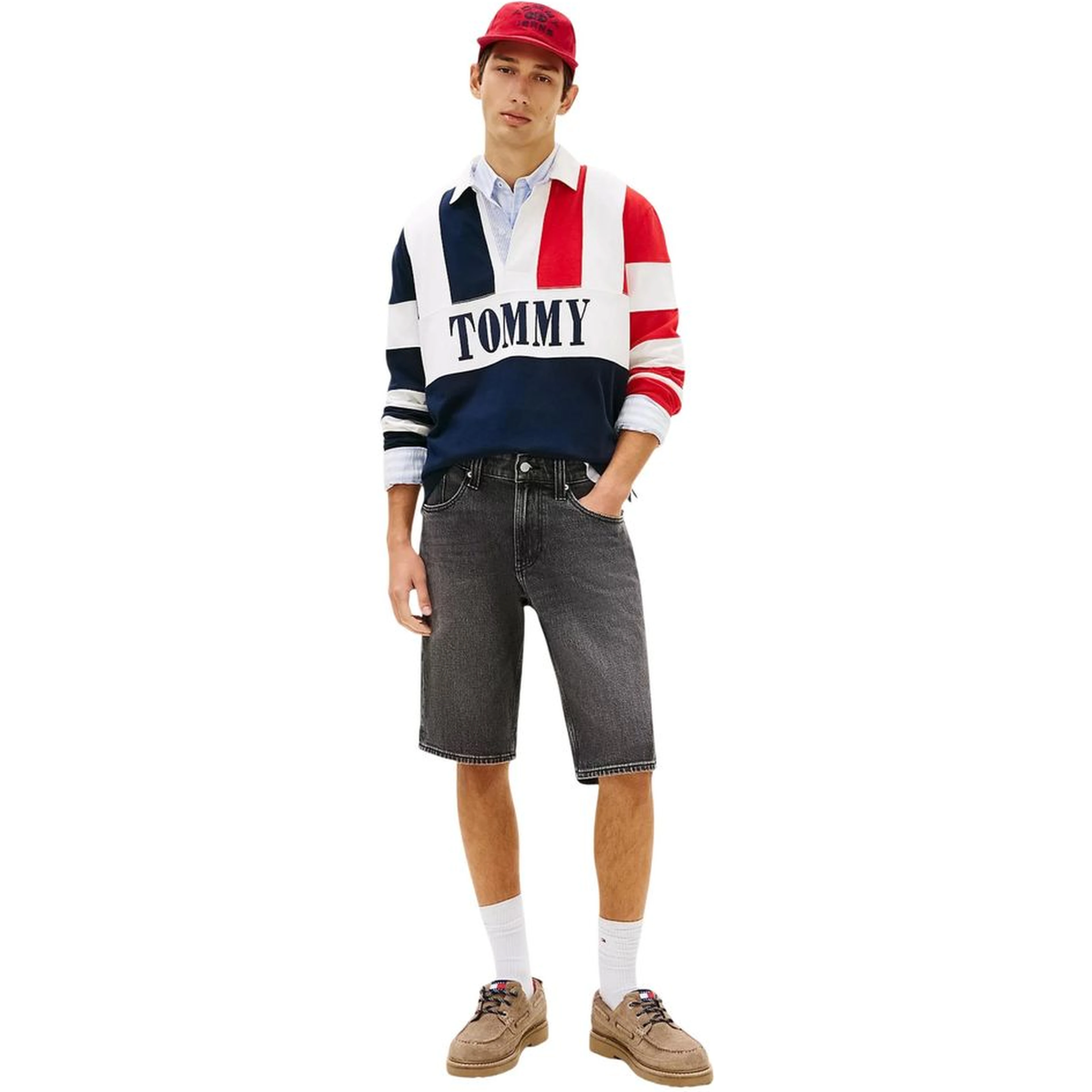 Black Recycled Cotton Bermuda Shorts