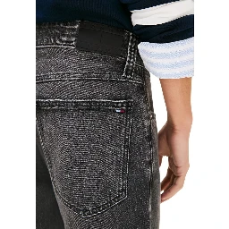Black Recycled Cotton Bermuda Shorts