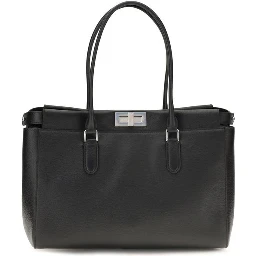 Black Calf Leather Bos Taurus Shoulder Bag