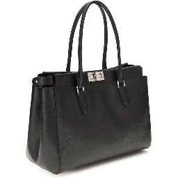 Black Calf Leather Bos Taurus Shoulder Bag