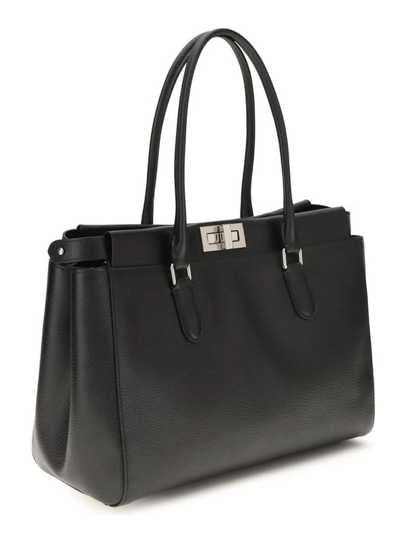 Black Calf Leather Bos Taurus Shoulder Bag