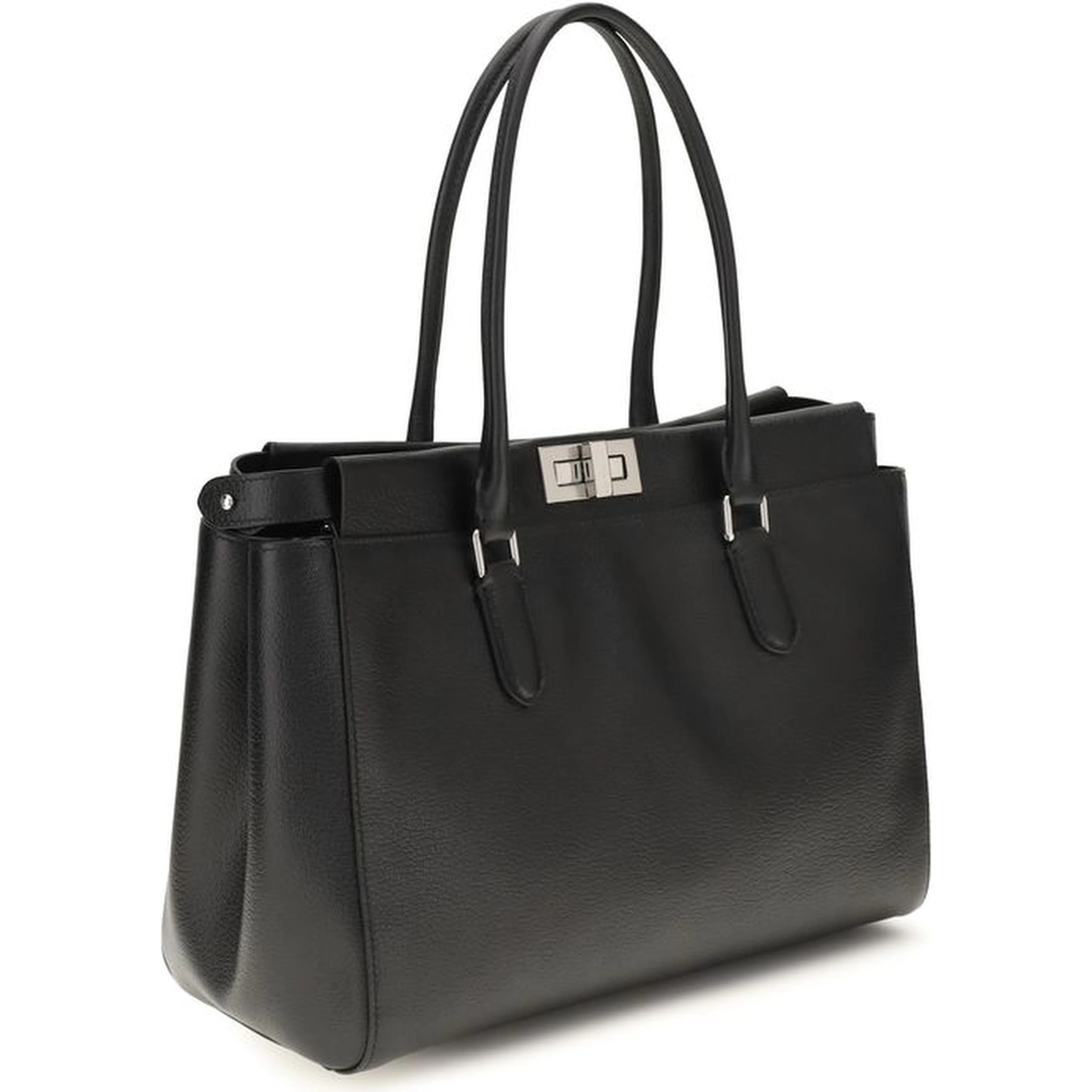 Black Calf Leather Bos Taurus Shoulder Bag
