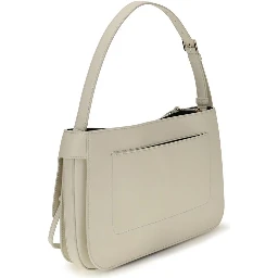 Beige Calf Leather Bos Taurus Shoulder Bag