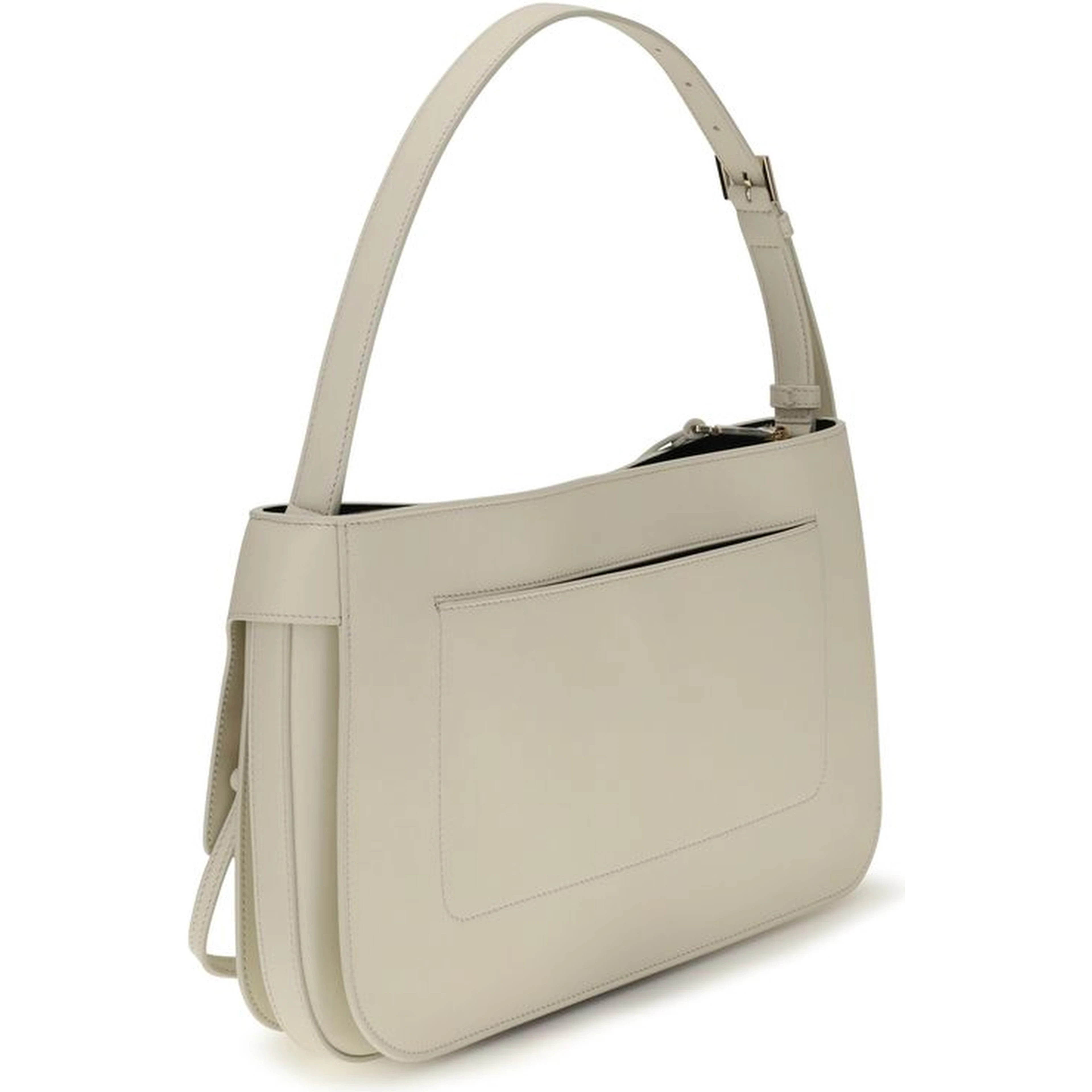 Beige Calf Leather Bos Taurus Shoulder Bag