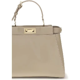 Beige Calf Leather Bos Taurus Shoulder Bag