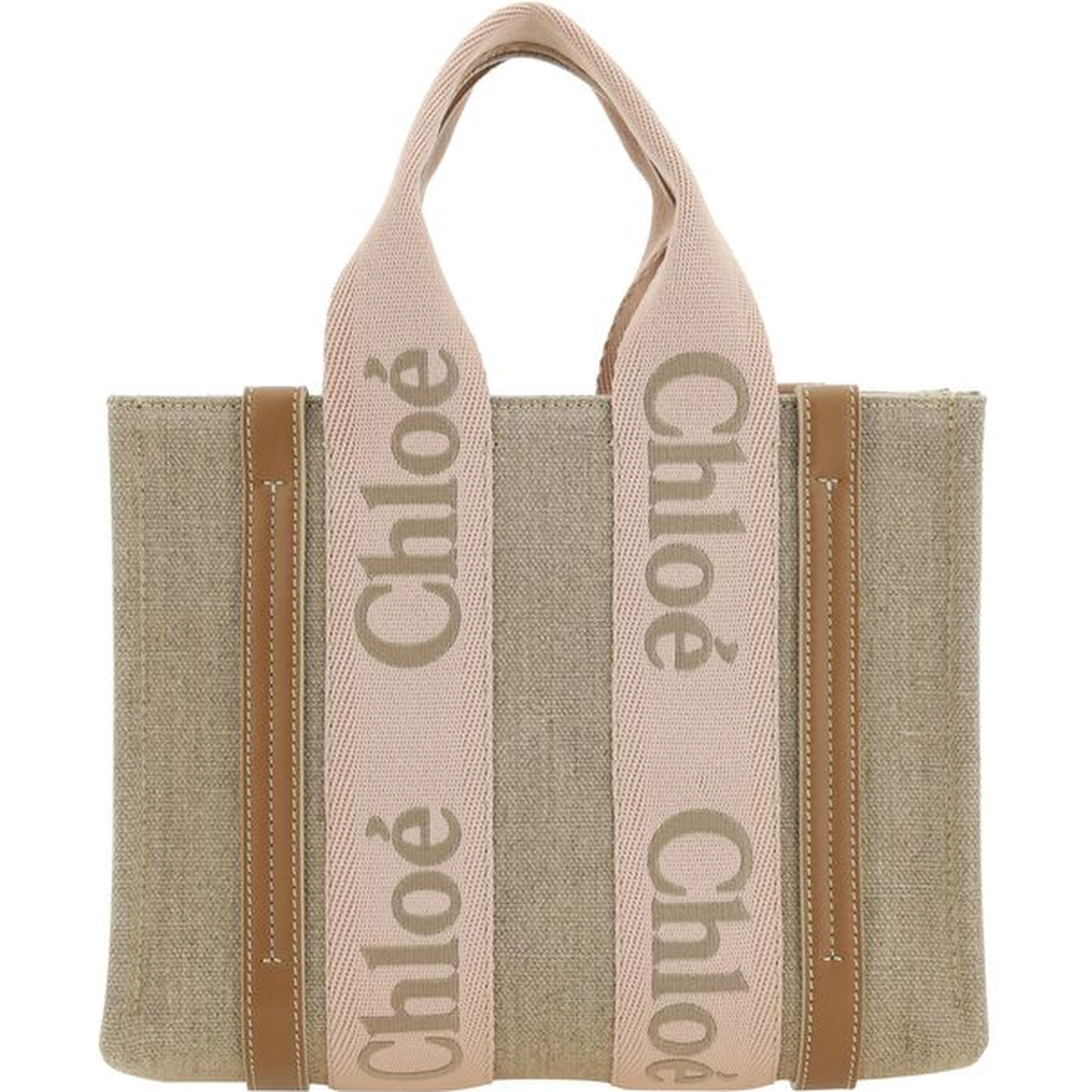 Beige Linen Handbag