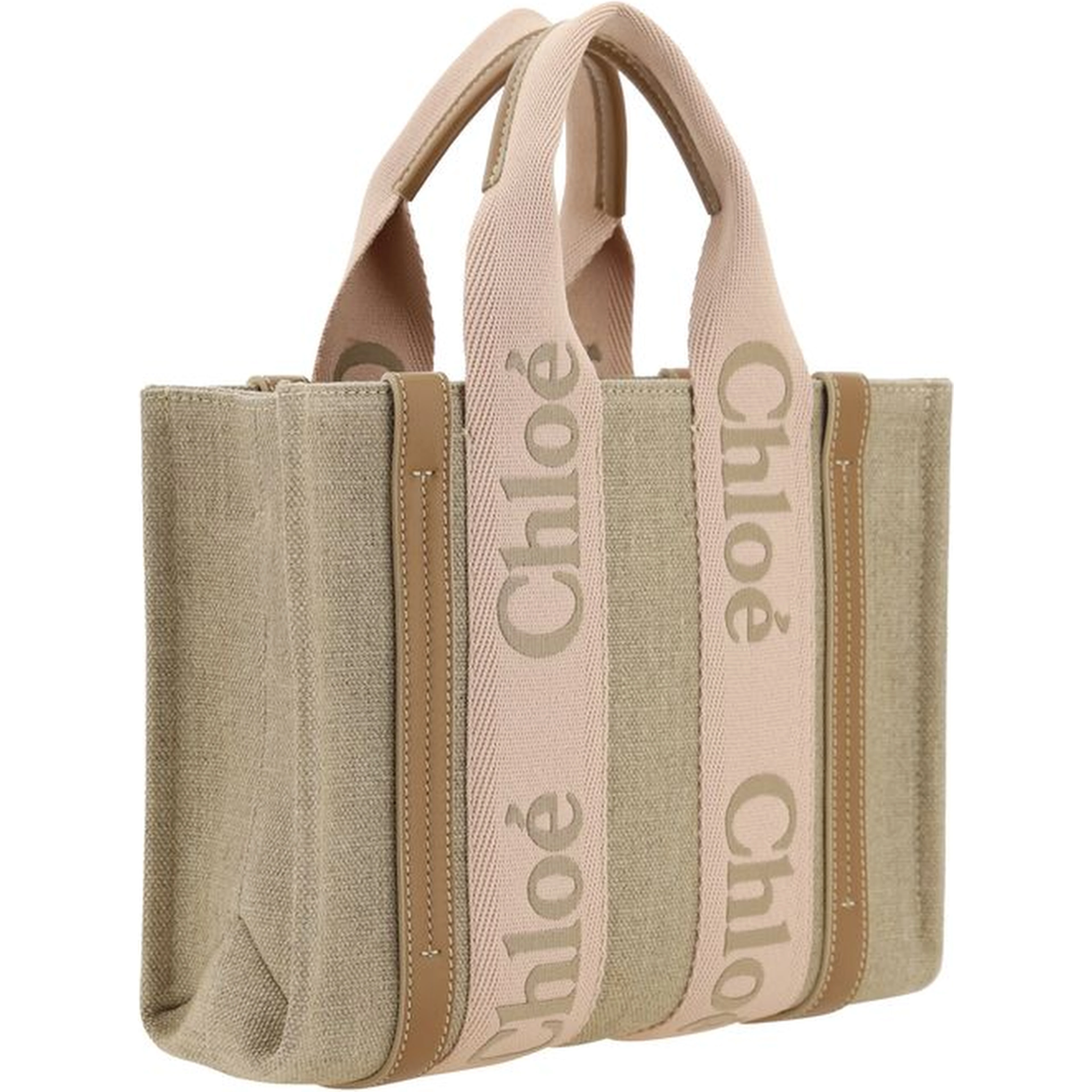 Beige Linen Handbag