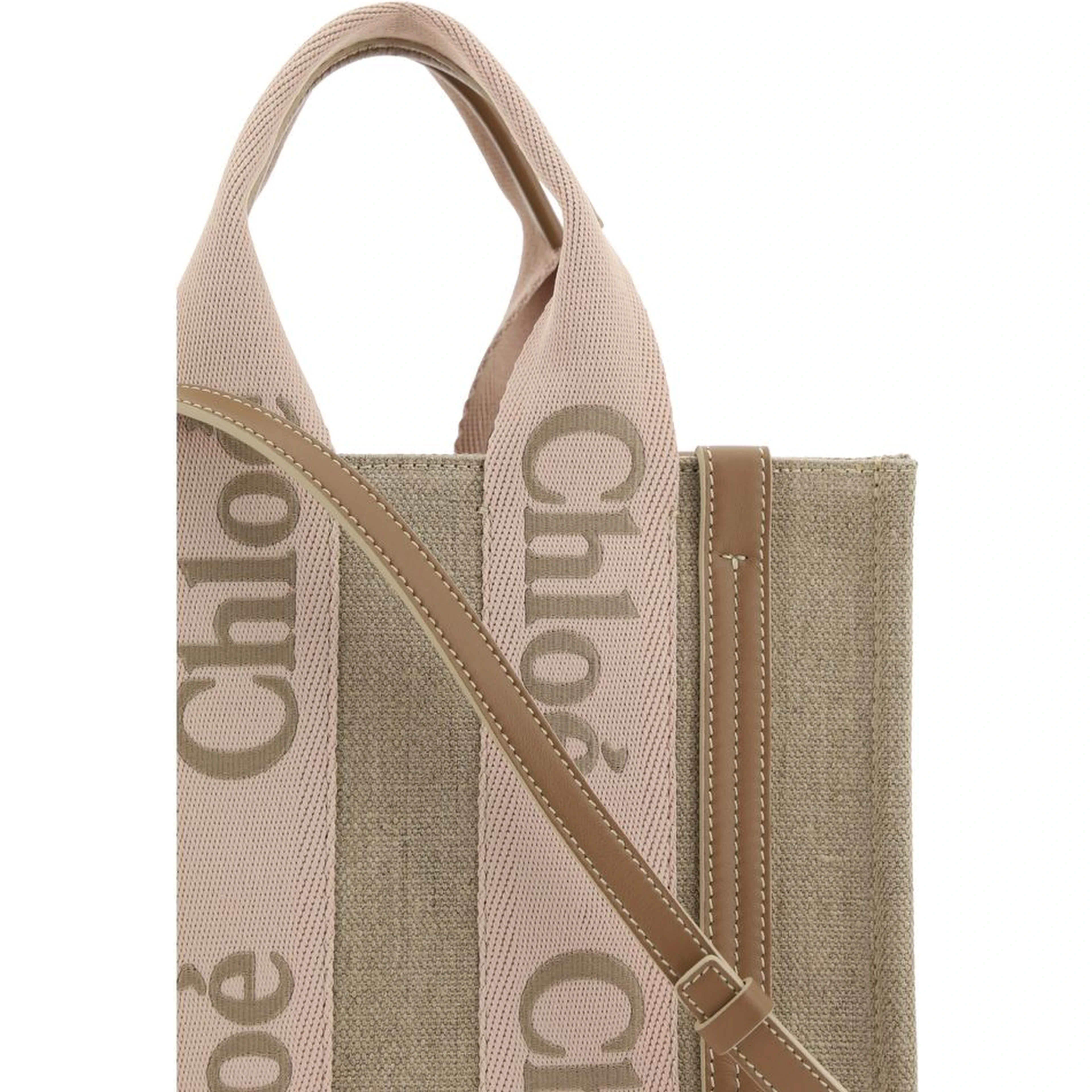 Beige Linen Handbag