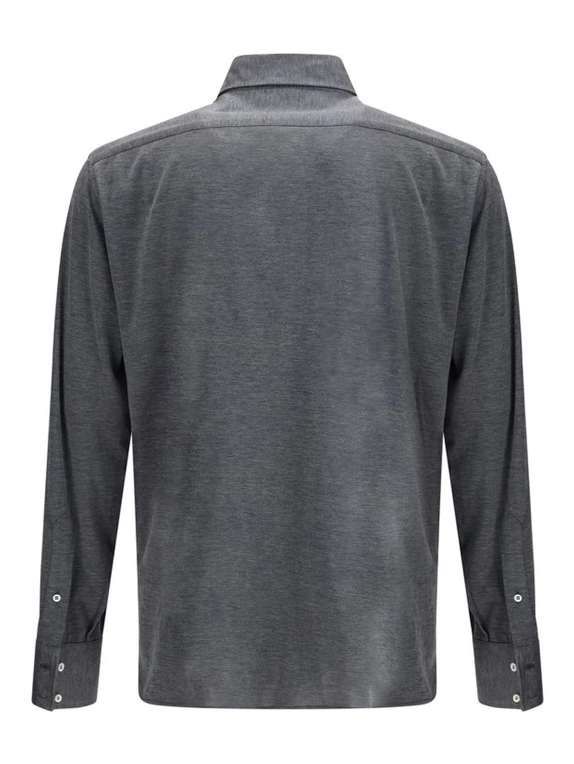 Gray Silk Shirt