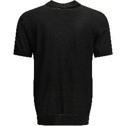 Merino wool button-down polo shirt