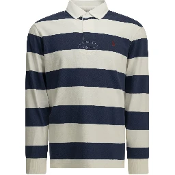 Button-down polo shirt with logo