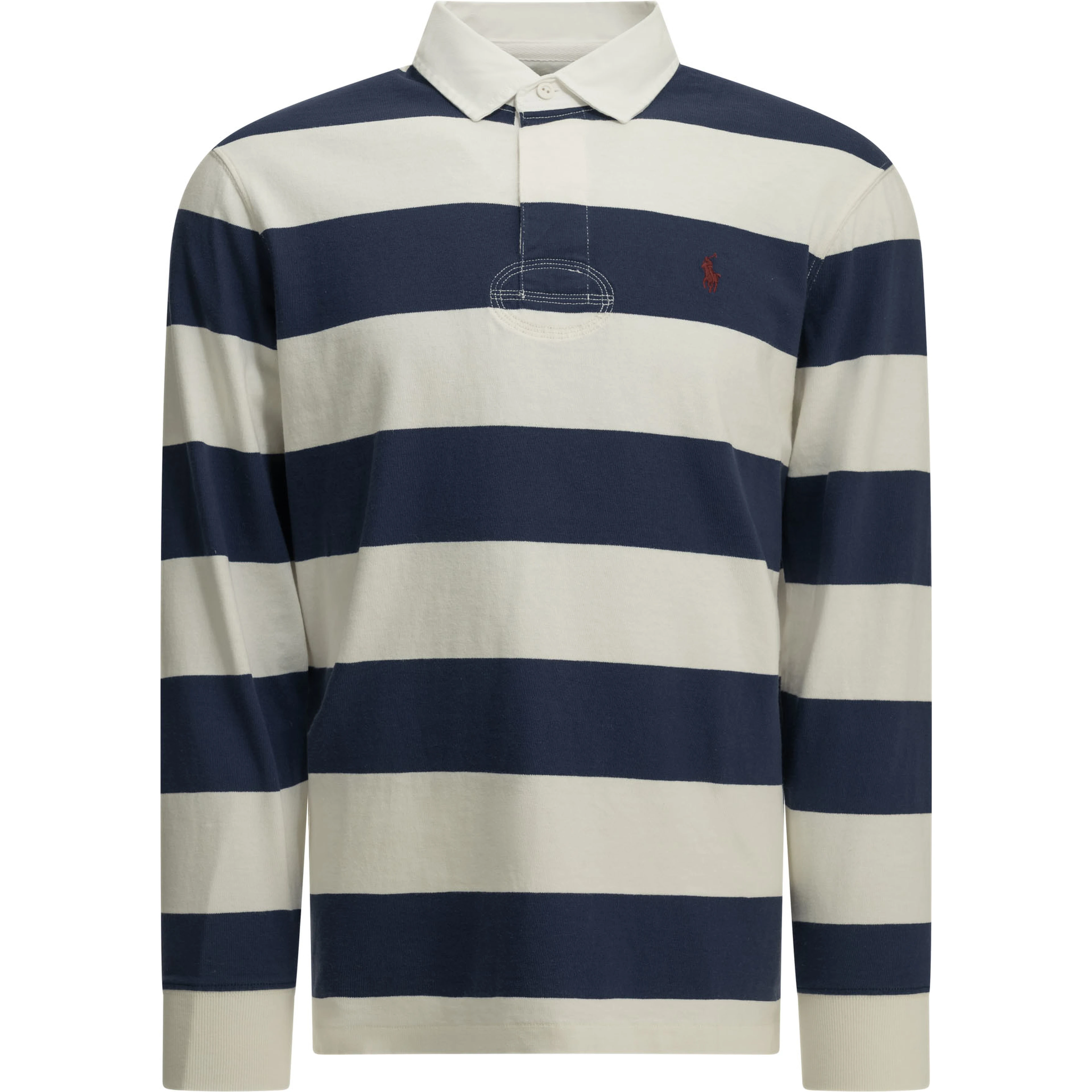 Button-down polo shirt with logo