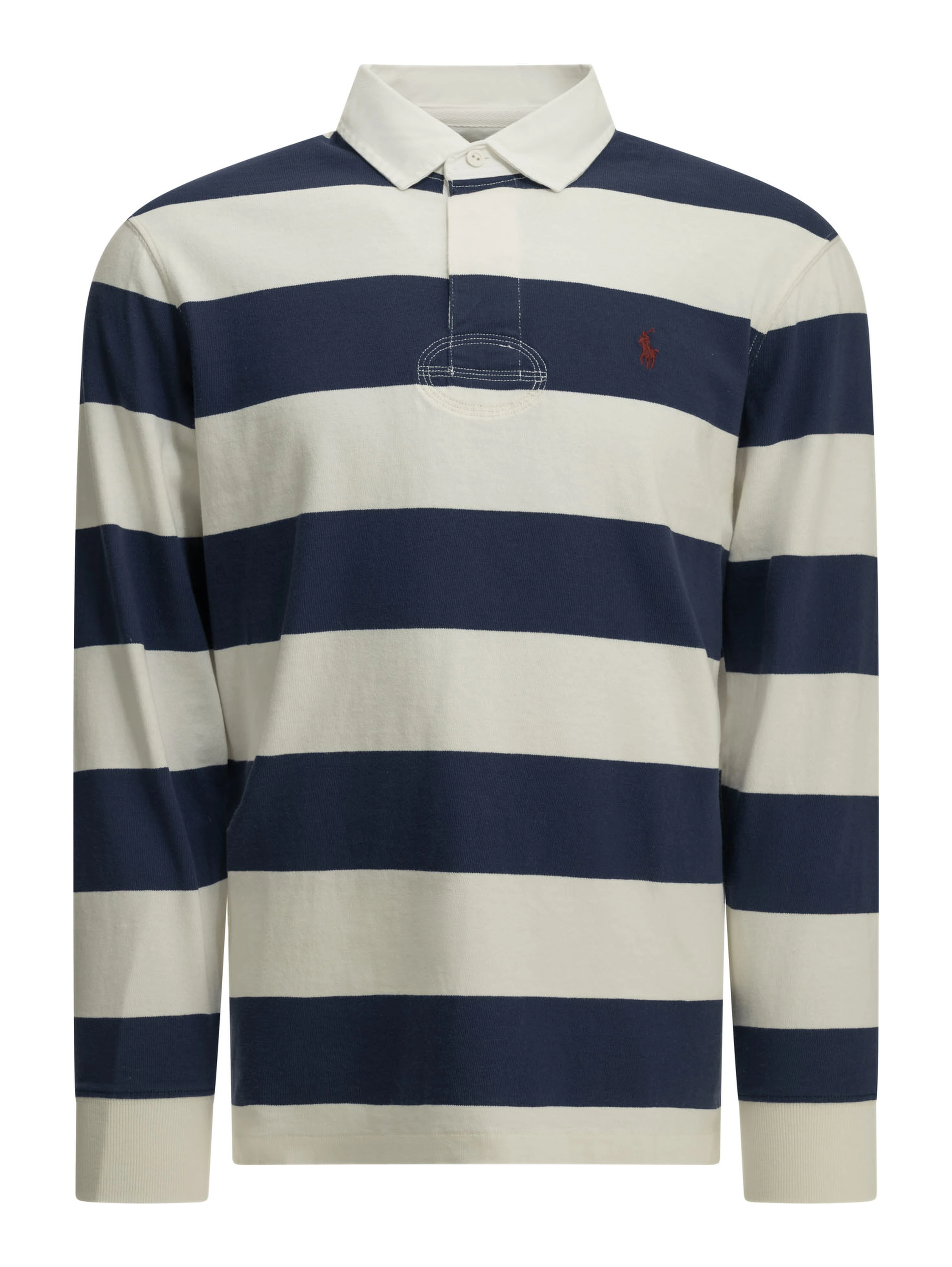 Button-down polo shirt with logo