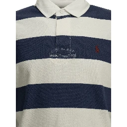 Button-down polo shirt with logo