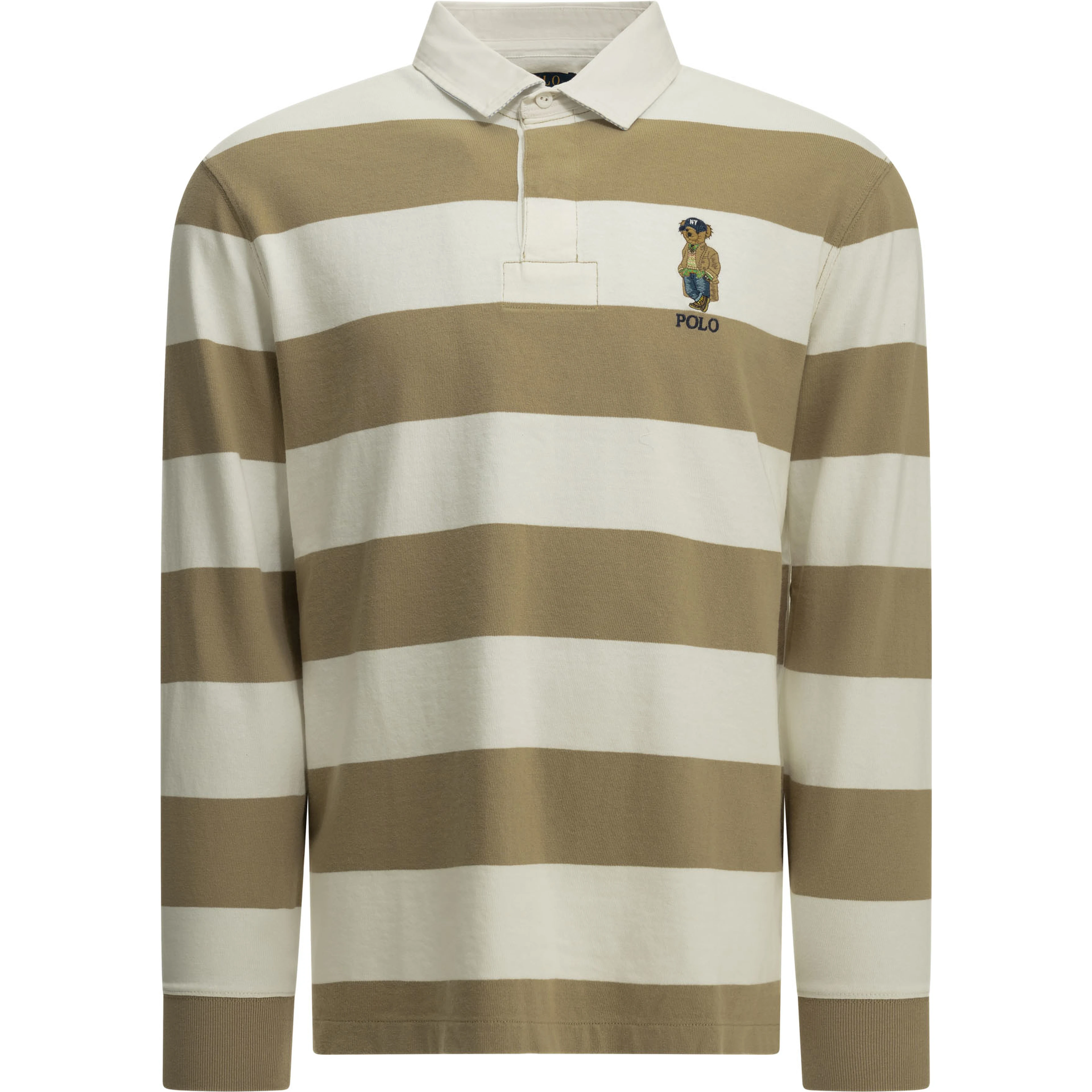 "Polo Bear" Button-Down Polo Shirt