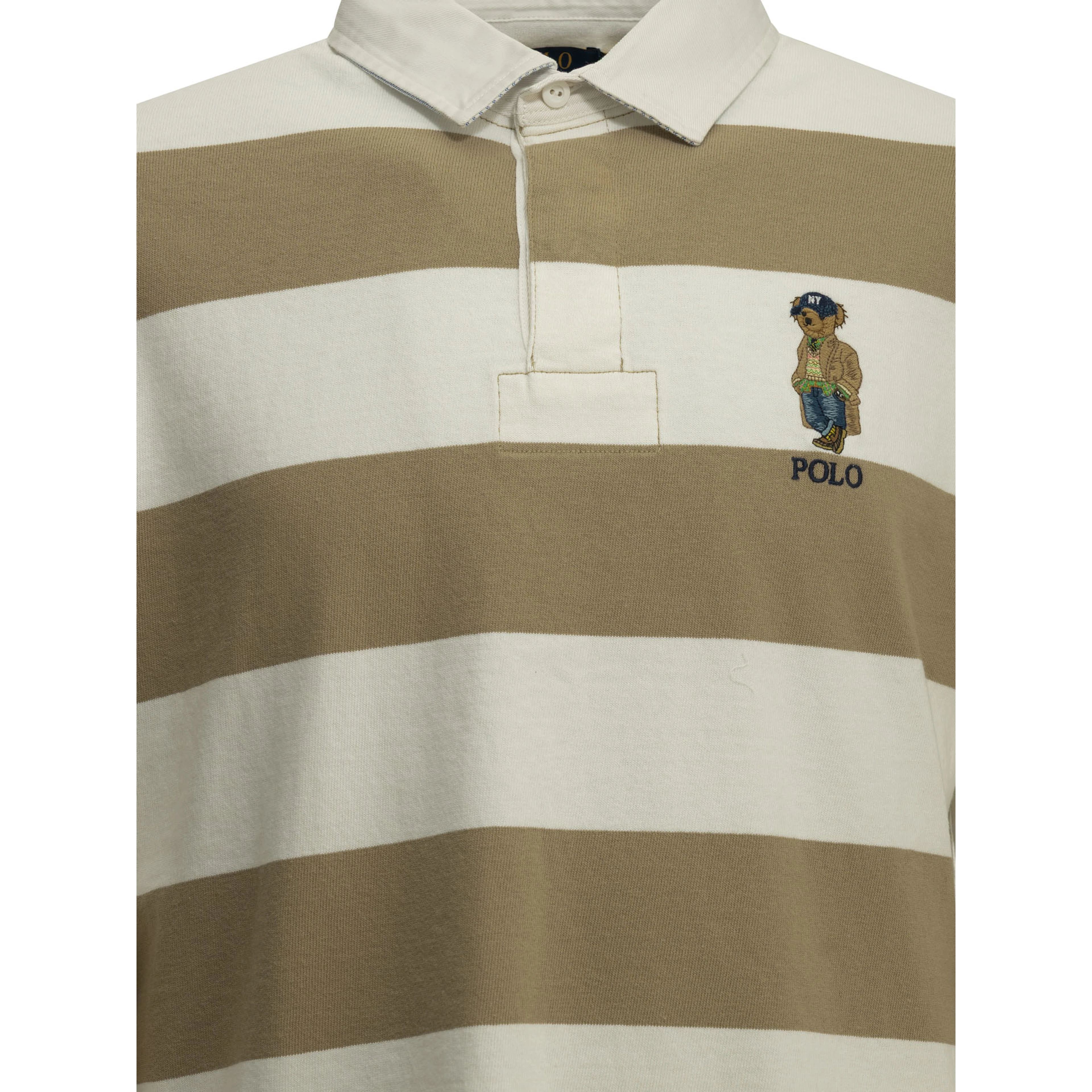 "Polo Bear" Button-Down Polo Shirt