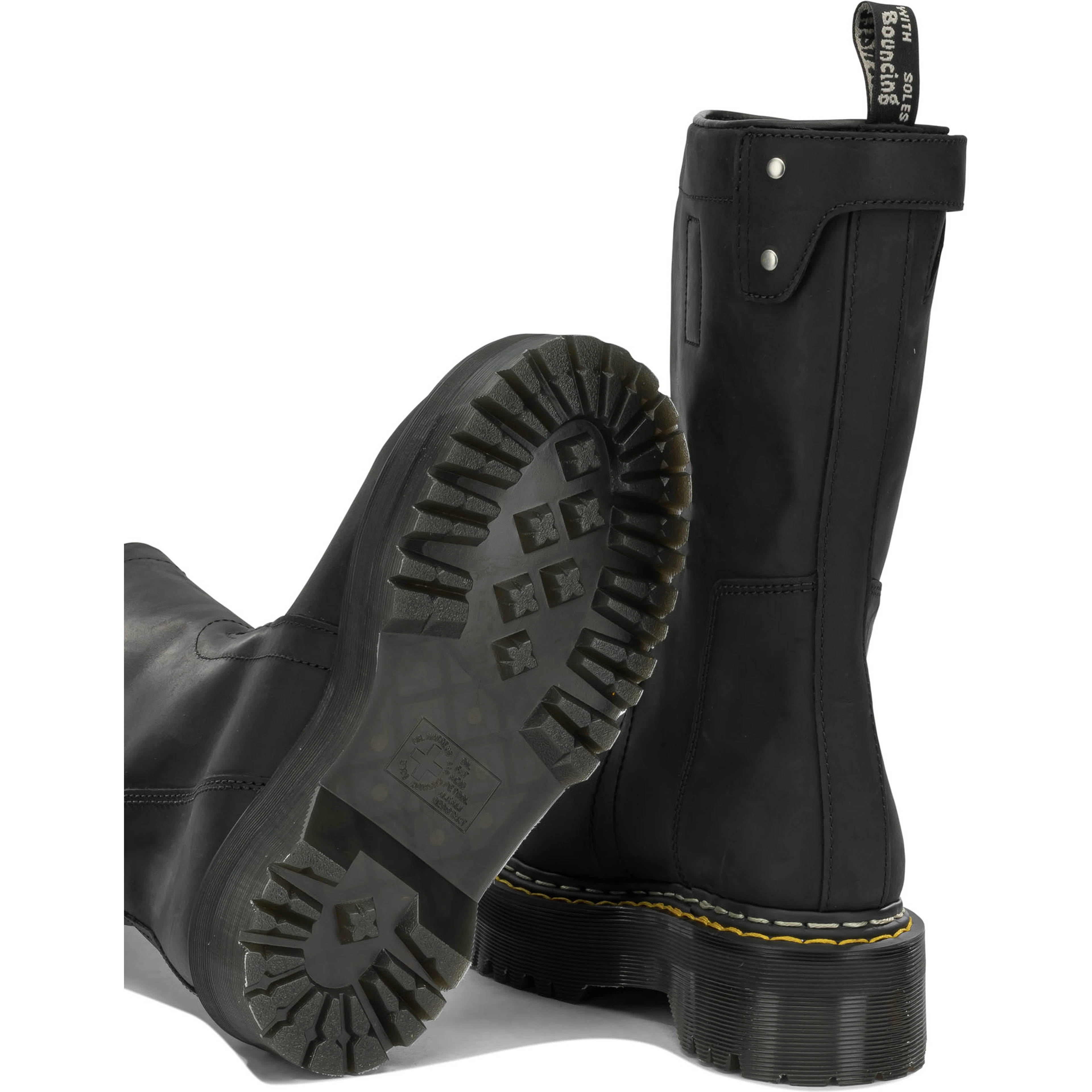 "Rick Owens x Dr. Martens - Quad Sole" Pull-On Ankle Boots