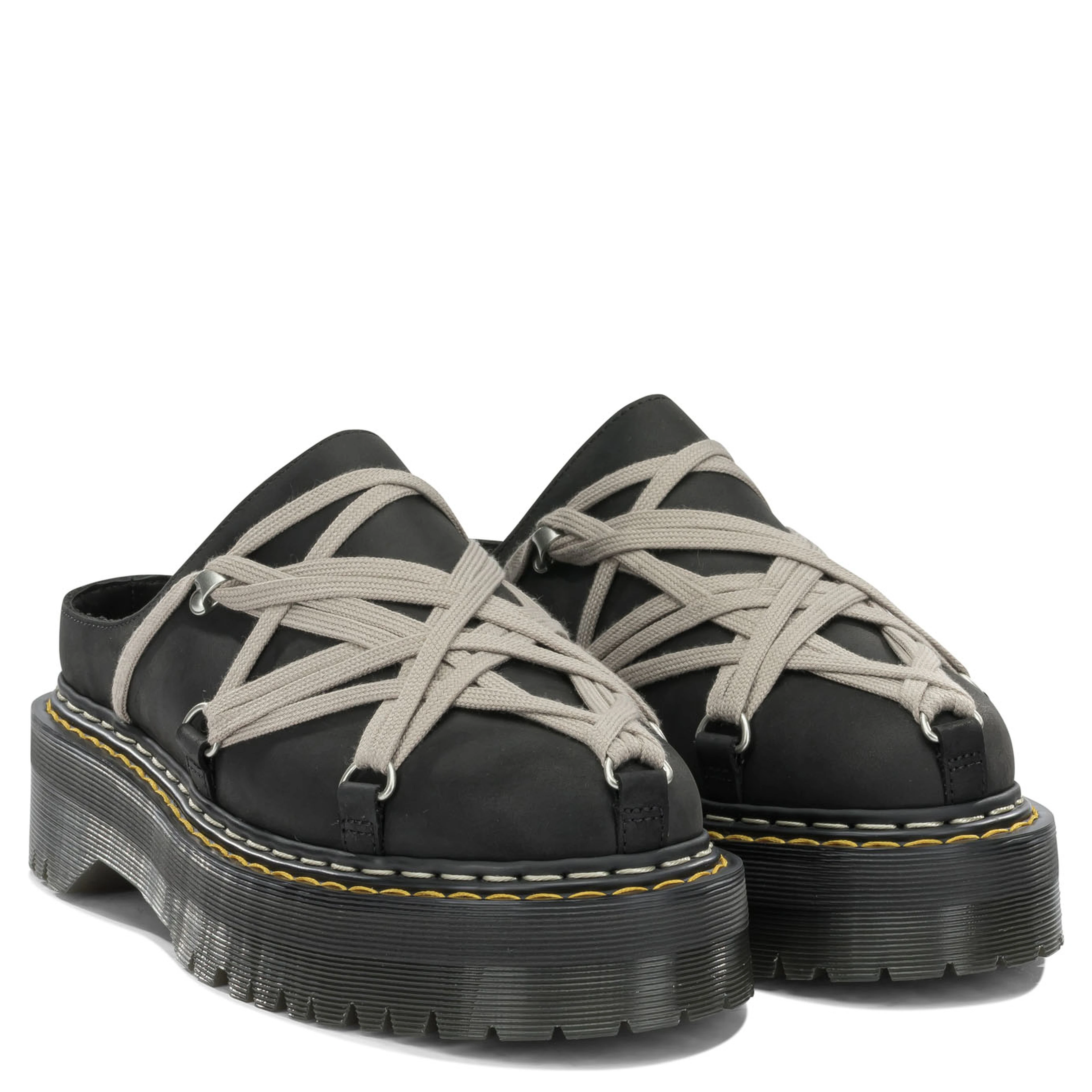 "Rick Owens x Dr. Martens - Quad Sole Megalace" Mules