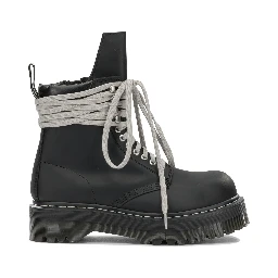 "Rick Owens x Dr. Martens - Quad Sole Steel" Zip-Up Ankle Boots