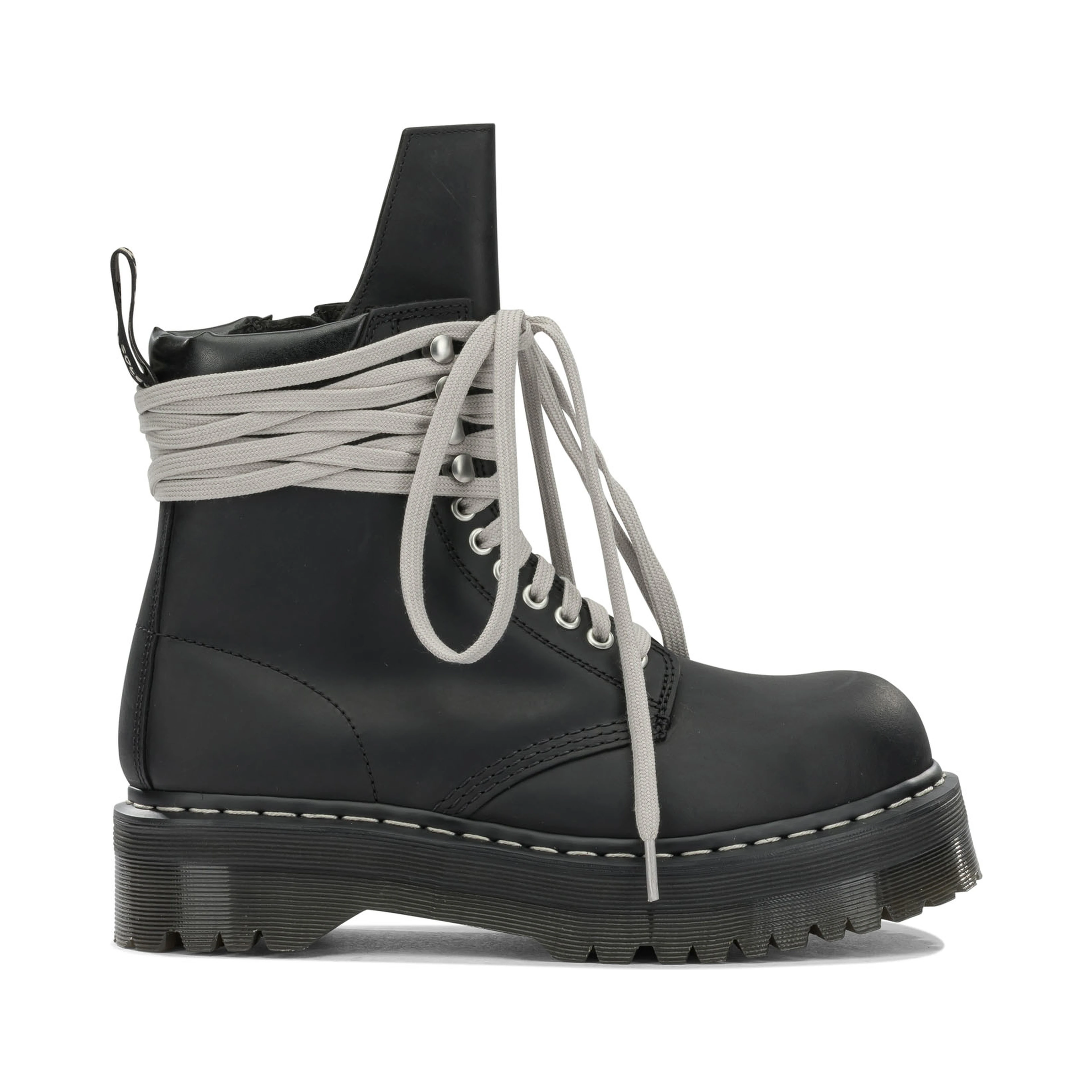 "Rick Owens x Dr. Martens - Quad Sole Steel" Zip-Up Ankle Boots