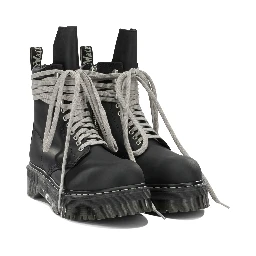 "Rick Owens x Dr. Martens - Quad Sole Steel" Zip-Up Ankle Boots