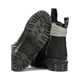 "Rick Owens x Dr. Martens - Quad Sole Steel" Zip-Up Ankle Boots