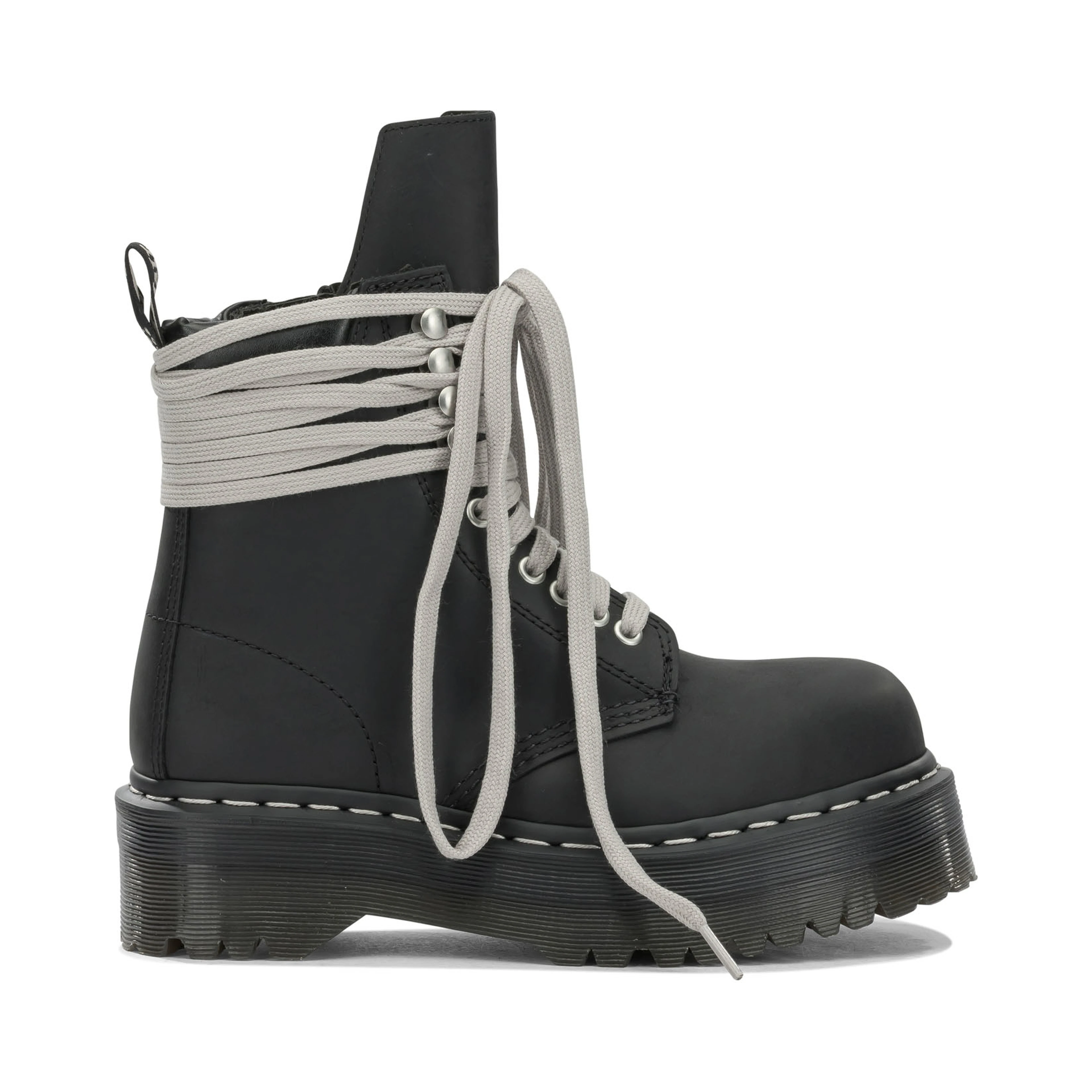"Rick Owens x Dr. Martens - Quad Sole Steel" Zip-Up Ankle Boots