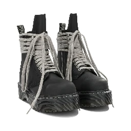 "Rick Owens x Dr. Martens - Quad Sole Steel" Zip-Up Ankle Boots